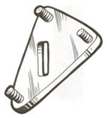 Picture of A1406BPR ~ Fender Mount Plate 1930-31 Right