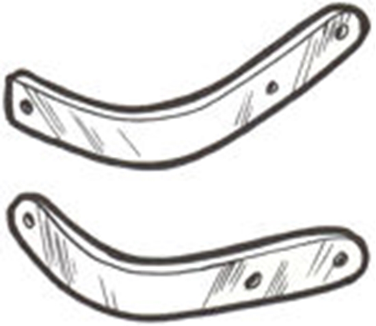 Picture of A1775455BR ~ Front Bumper Braces Pair 1928-29